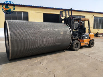 Fully Welded Rotary Drum Screen / Wedge Wire Screen Cylinders ISO Approval