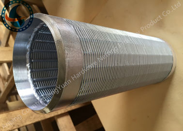 Continuous Slot Opening V Wire Screen For Quarry Screening / Mine Sifting