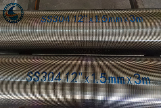 Collapse 100 Bar Water Well Screen Pipe Aisi 304 For 300 Meters Depth Well