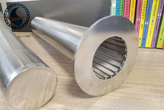 Type de filtrage de treillis métallique en acier inoxydable 304 à base de tige à fente continue de type filtrage de treillis métallique de l'extérieur à l'intérieur Forme de fil 3 * 4,6 mm en forme de V