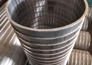 Le tuyau cylindrique d'écran de fil de cale de solides solubles 304 a soudé de l'intérieur au filtre extérieur
