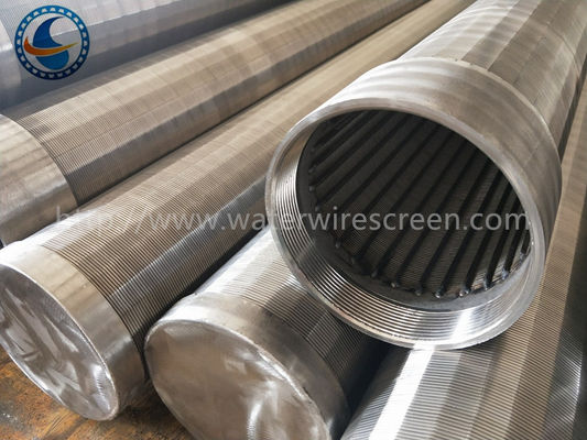 Le Downhole de fil de profil d'AISI 304 a rainé le tube pour Wells géothermique