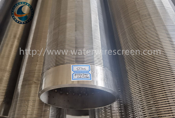 Tuyau de filtre pour puits de l'acier inoxydable 304 anticorrosion pour la taille 0.25mm de fente d'eaux souterraines
