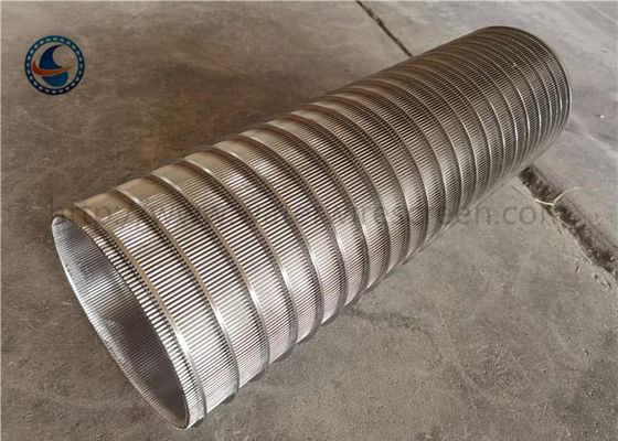Ss304 cylindrique 316l a soudé l'écran de fil de cale