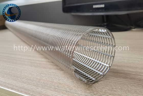 Ss304 séparation de solide-liquide ronde pure de tube d'écran de fil de cale de fente de l'enroulement 2mm