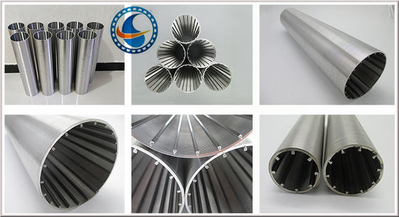 tuyau d'écran de 168mm Dia Continuous Slot Wedge Wire pour le processus de l'eau