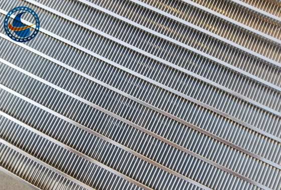 Stainless Steel Slotted Vee Wedge Wire Screen Panels Electric Resistance Welding
