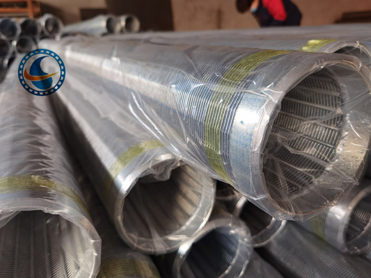 4-1/2 le » fil de la fente 40 a enveloppé le tuyau, résistance à la corrosion de tuyau de filtre pour puits
