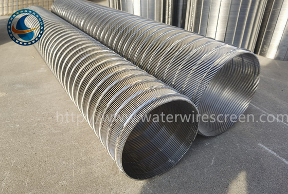 Filtre à tambour inverse d'écran de fil de cale de profil de solides solubles 304 cylindrique