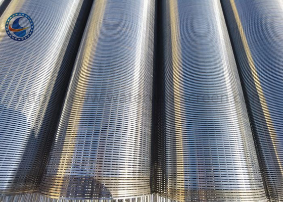 Le fil inoxydable de la fente 40mm a enveloppé le tube de contrôle de sable de puits d'eau d'écran