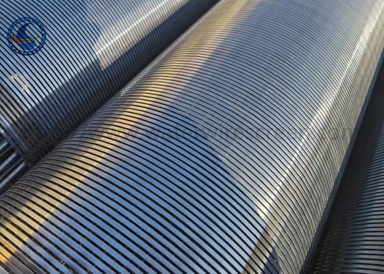 Le fil de Vee Shaped Ss 304 a enveloppé le tube de contrôle de sable de puits d'eau d'écran