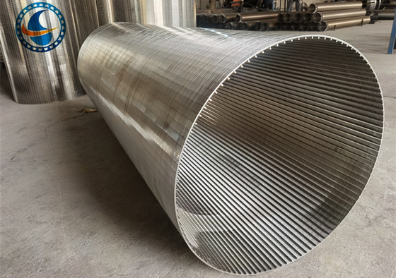 Solides solubles 316l coincent le diamètre 915mm Vee Profile de panier d'écran de fil