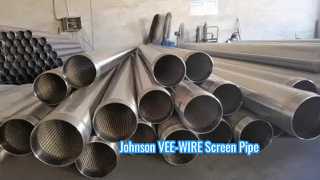 Tuyau de tamis Johnson VEE-WIRE en acier inoxydable, 100 bars